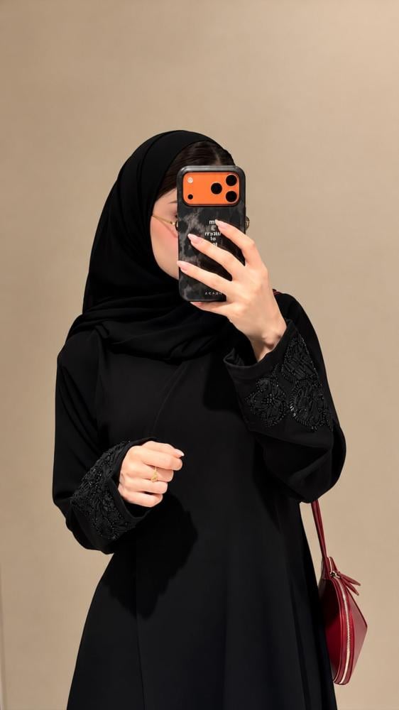 عباية كريب ملكي بقصة A - متجر ثراء لاين