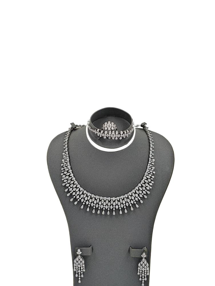 طقم مكياج ريل بيوتي RB-1477 وردي مسطح + طقم زركون من اختيارك