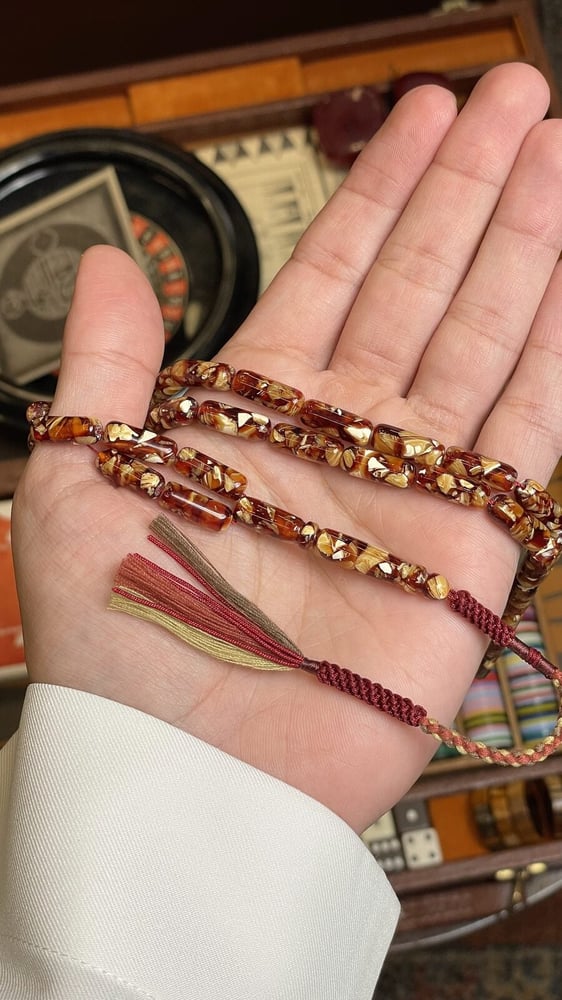 مسباح بكالايت 6.5×15.5 مل – 33 خرزة بكركوشة (تفصيل خاص)