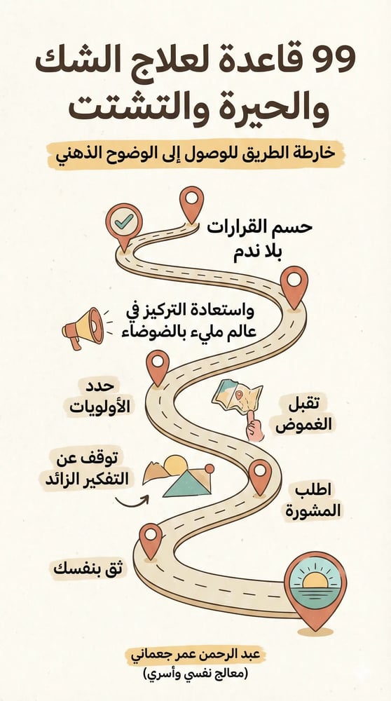 99 قاعدة لعلاج الشك والحيرة والتشتت