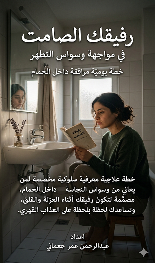 رفيقك الصامت في مواجهة وسواس التطهر خطة يومية مرافقة داخل الحمام      خطة علاجية معرفية سلوكية مخصصة لمن يعاني من وسواس النجاسة داخل الحمام، مصمّمة لتكون رفيقك أثناء العزلة والقلق، وتساعدك لحظة بلحظة على التحرر من العذاب القهري.