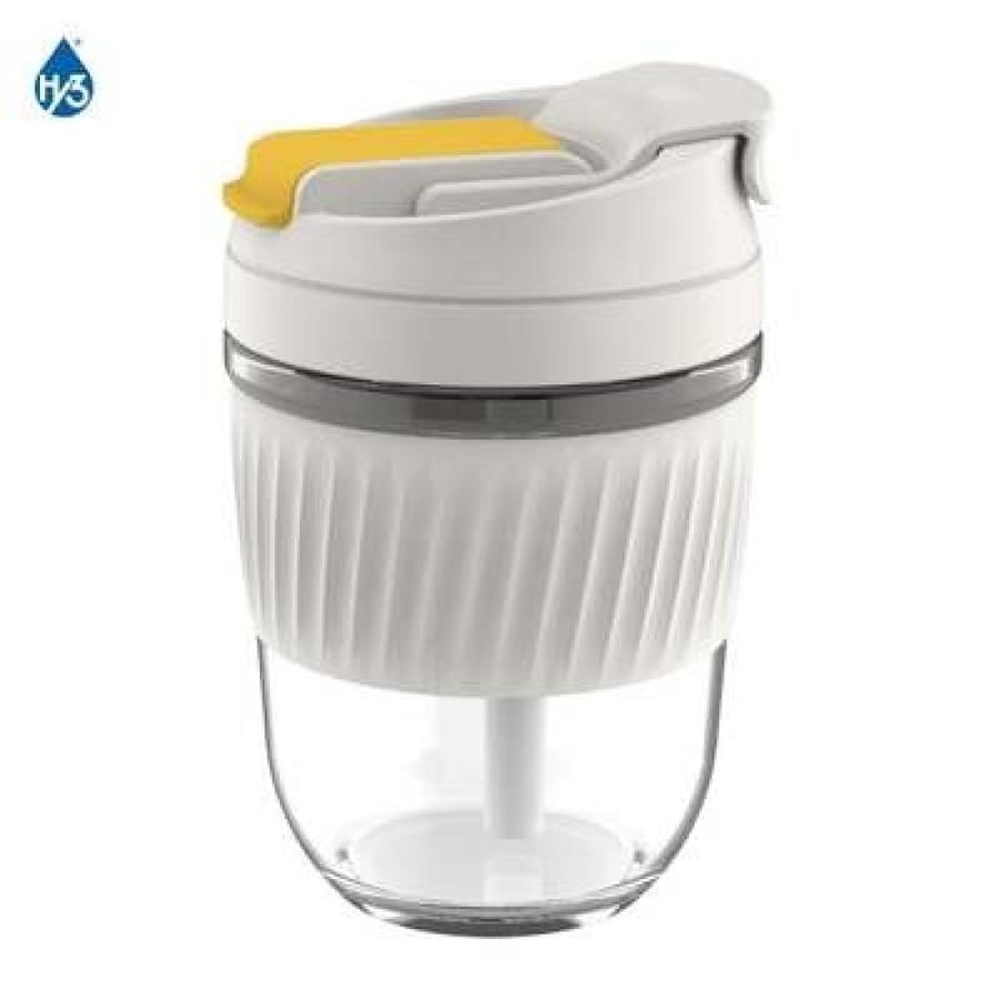 كوب زجاجي بغطاء سيليكون - 360 مل | Glass Cup