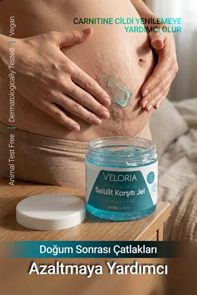 Veloria Cosmetics جل مزيل للسيلوليت وعلامات التمدد ومضاد للعيوب لتشكيل الجسم 250 مل