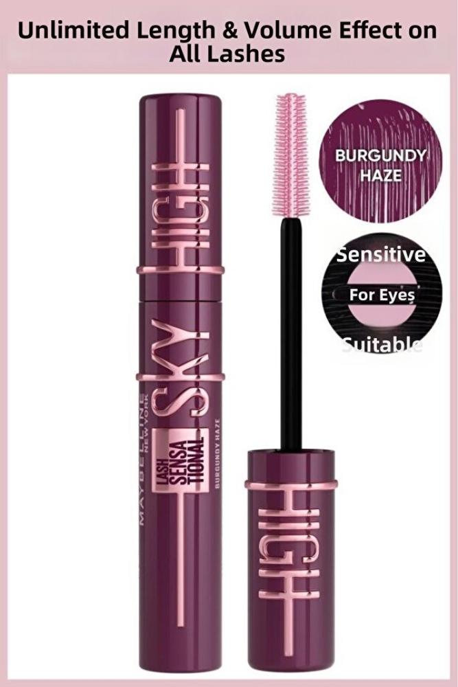 Maybelline New York ماسكارا لاش سينسيشنال سكاي هاي، أسود فاحم | ماسكارا | مكياج خفيف الوزن يدوم طويلاً