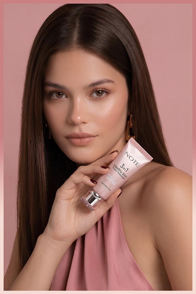 Note Cosmetics 3 في 1 مرطب ملون خفيف للبشرة الصحية بعامل حماية من الشمس SPF 50 كريم تفتيح لمعادلة اللون 00 درجة فاتحة