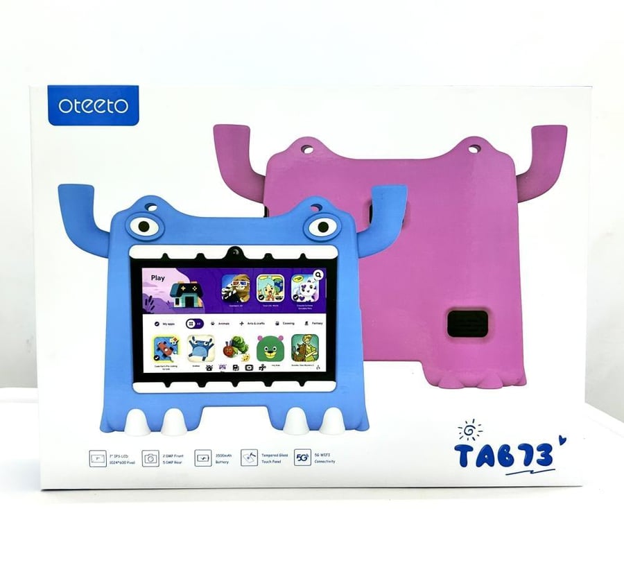 جهاز لوحي للأطفال Oteeto Tab 73 بشاشة 7 بوصة IPS LCD وواي فاي
