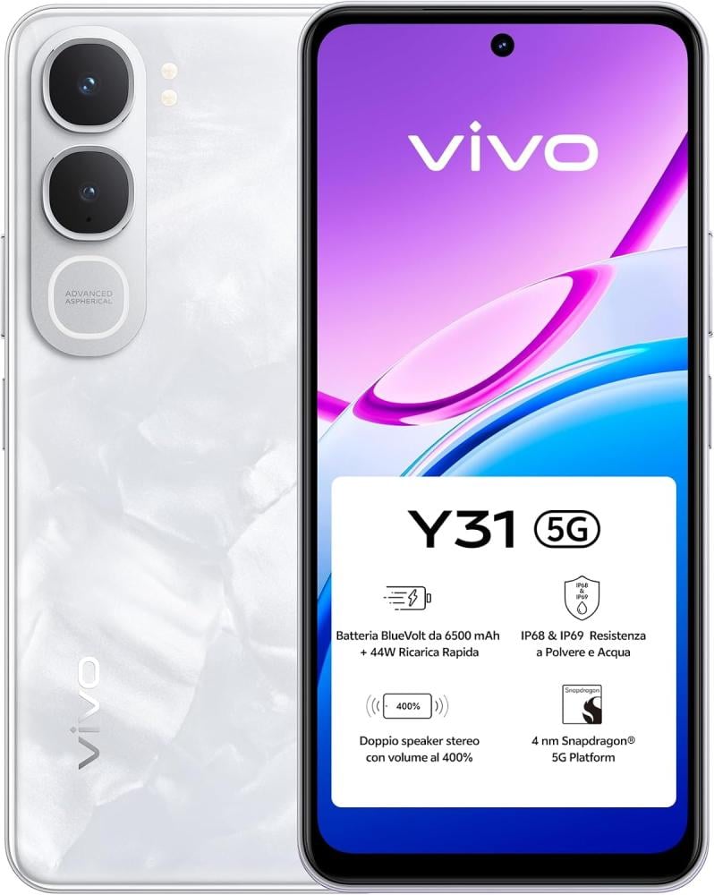 هاتف Vivo Y31 5G بطارية 6500mAh و ذاكرة 8GB + 256GB