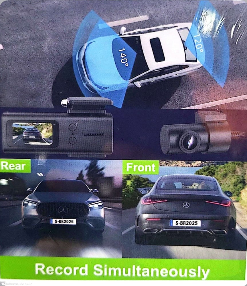 Dash camera phone planet 4K front rear HD with OBD cable