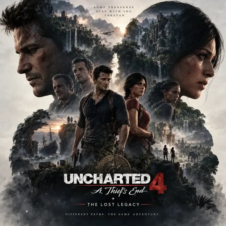 Uncharted 4: A Thief's End and The Lost Legacy Bundle-(PS5)