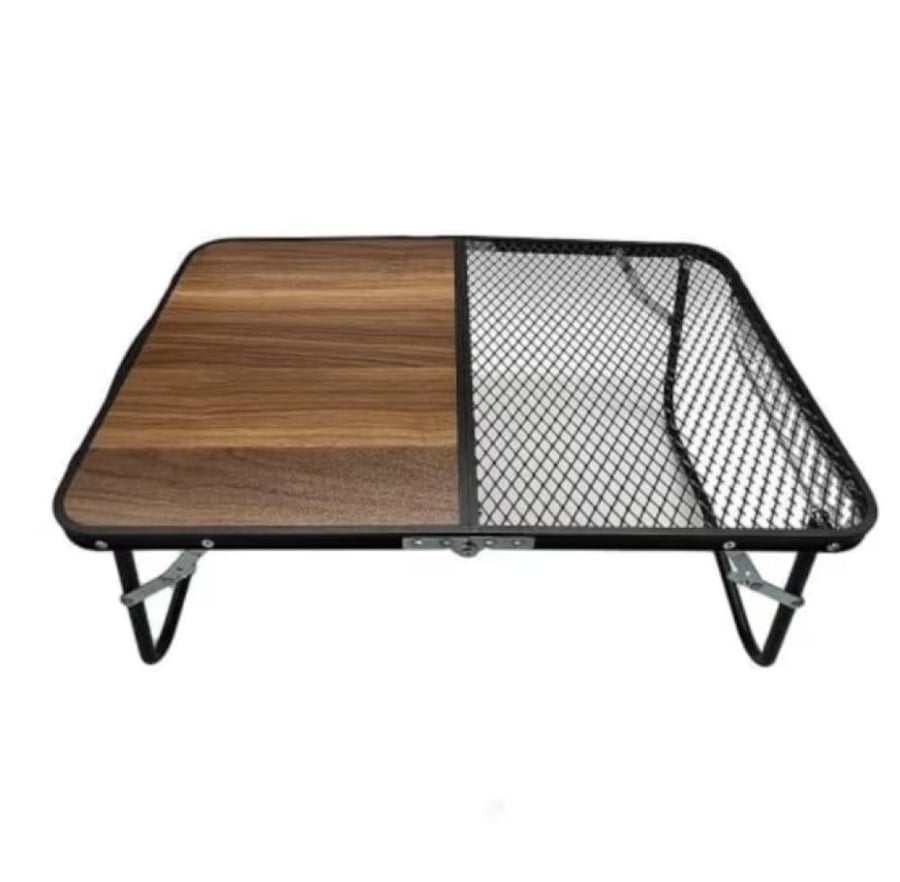 Travel and camping table foldable half mesh