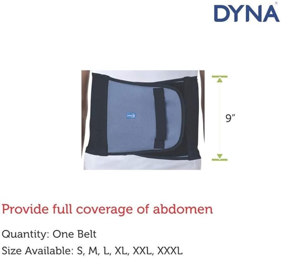 Dyna Tummy Trimmer Belt-9 Inch-(Waist Trimmer, slimming and abdominal belt for Men & Women) (Small(For Waist Circumference of 70-80 cm))