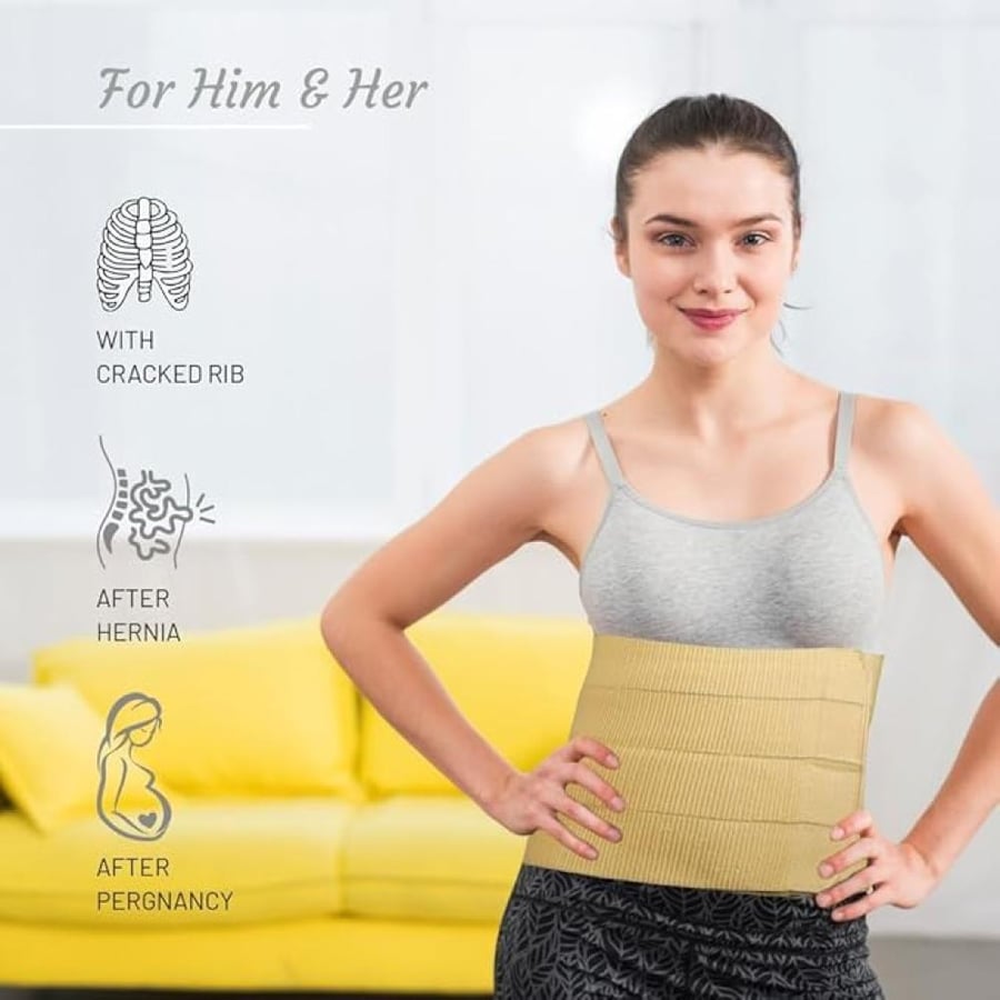 Dyna Sego 4 Elastic Abdominal Corset Width Adjustment Beige