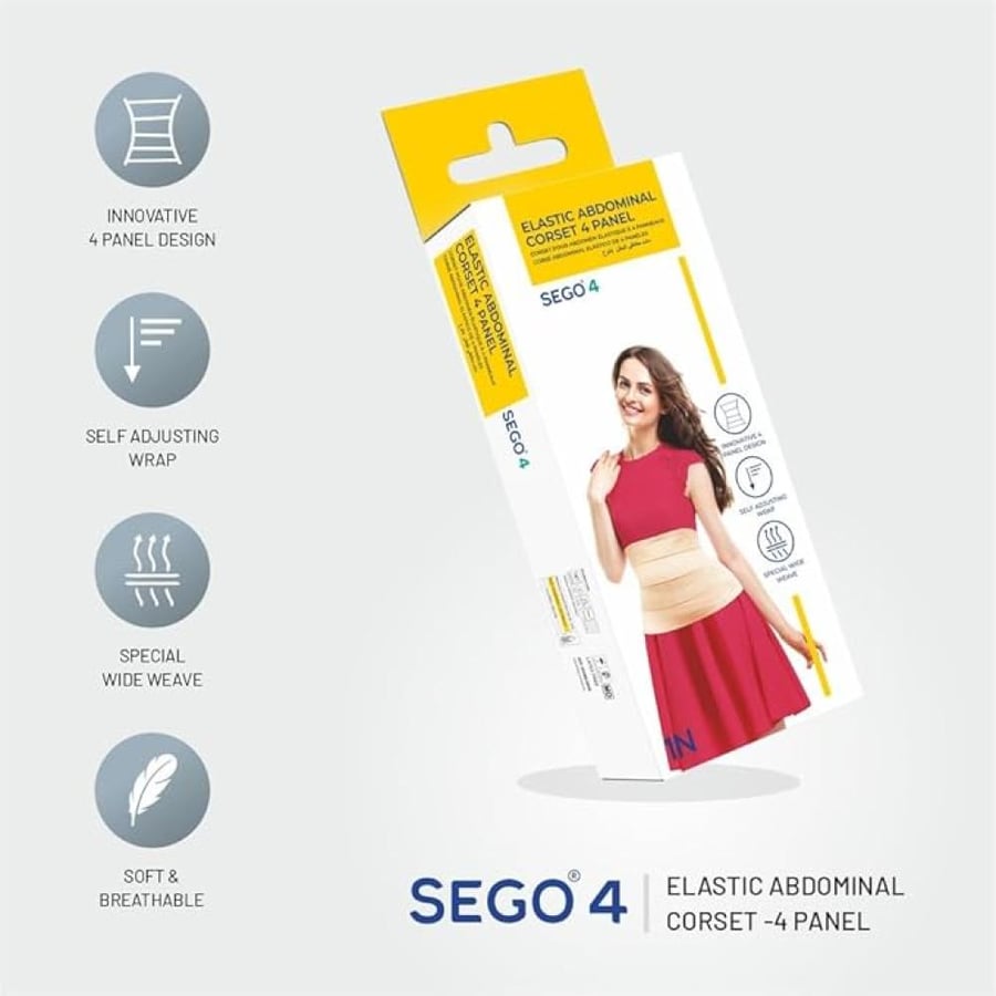 Dyna Sego 4 Elastic Abdominal Corset Width Adjustment Beige