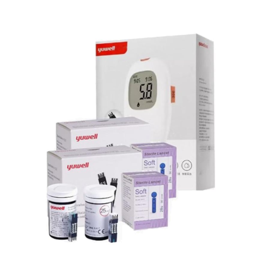 Yuwell Glucometer With 2 Strips Boxes And 2 Lancet Boxes