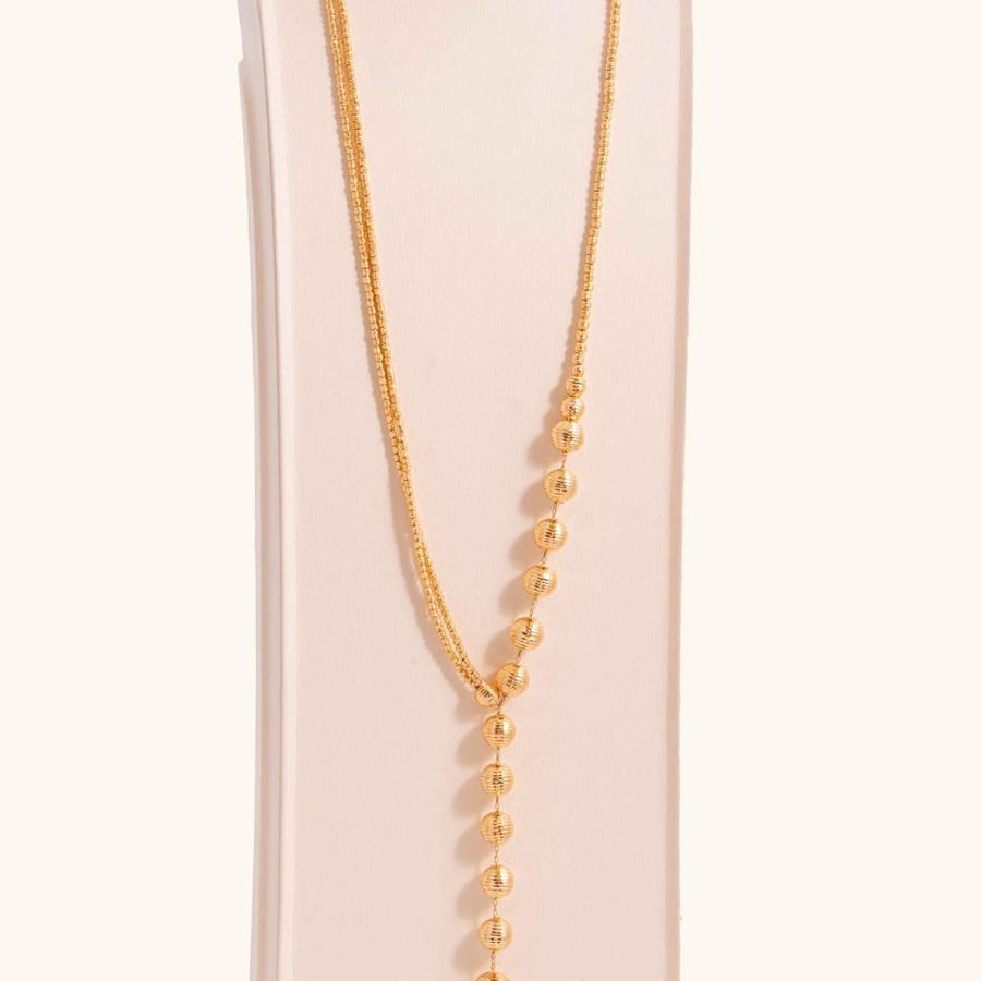 Gold prayer bead chain model Durica Mix - 21 karat