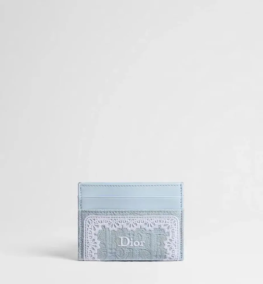 حاملة البطاقات Dior Oblique Freesia