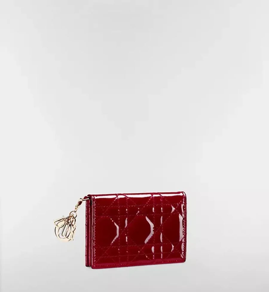 حاملة البطاقات Lady Dior Bloom