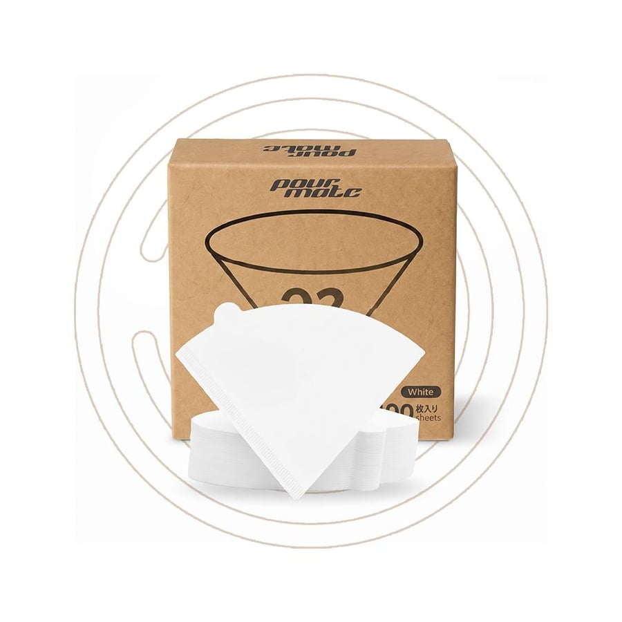 PourMate - فلتر V60 مخروطي 02 - 100 حبة