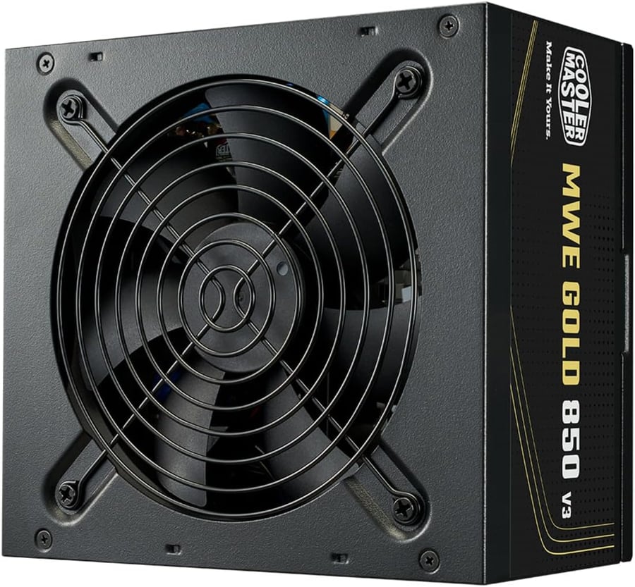 Cooler Master MWE Gold V3 850W ATX 3.1 PCI-E 5.0 80+ Gold Power Supply Black