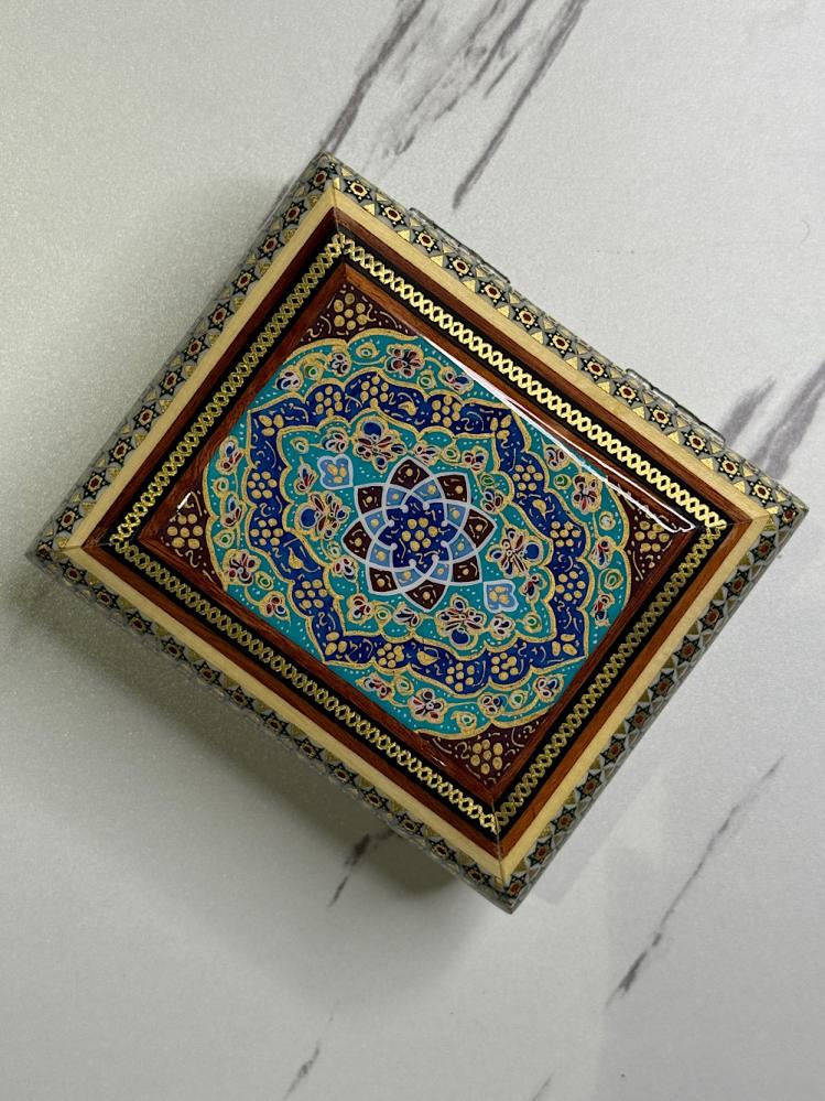 صندوق فل ختم نحاس وعاج