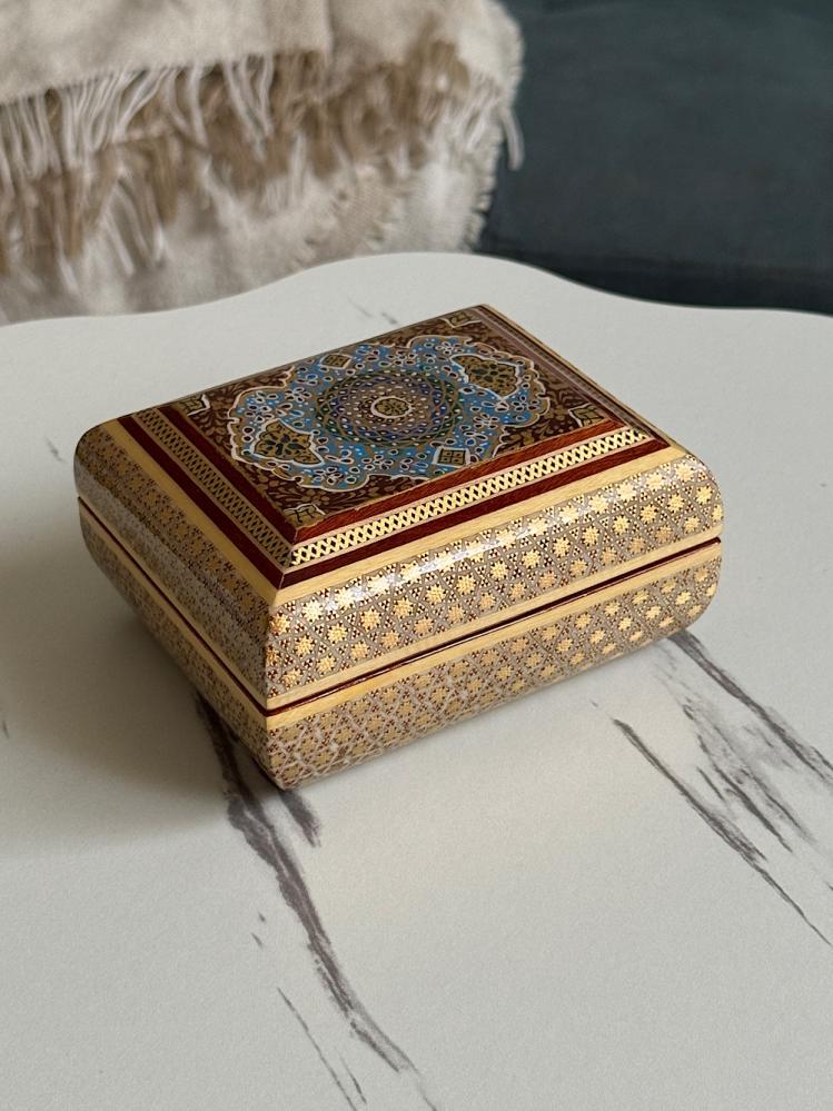 Copper and bone engraved seal box