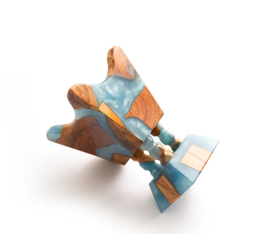 Luxurious Resin Incense Burner Sky Blue