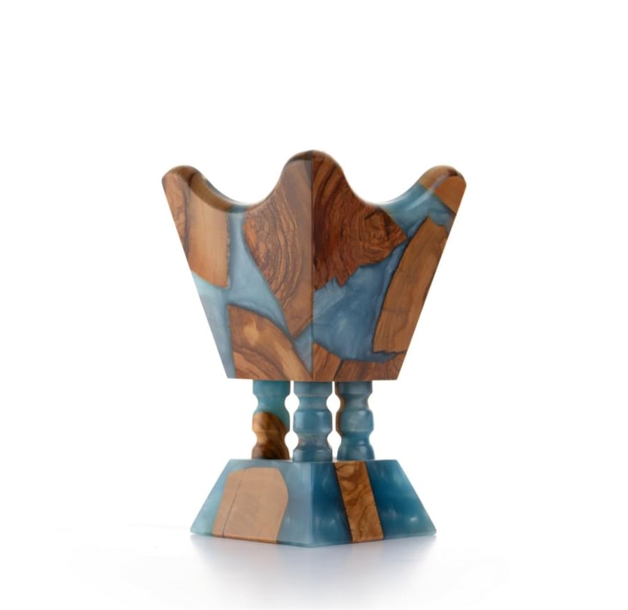 Luxurious Resin Incense Burner Sky Blue