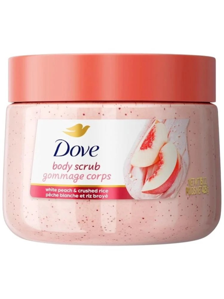 Dove body scrub with white peach and ground rice - 425 grams