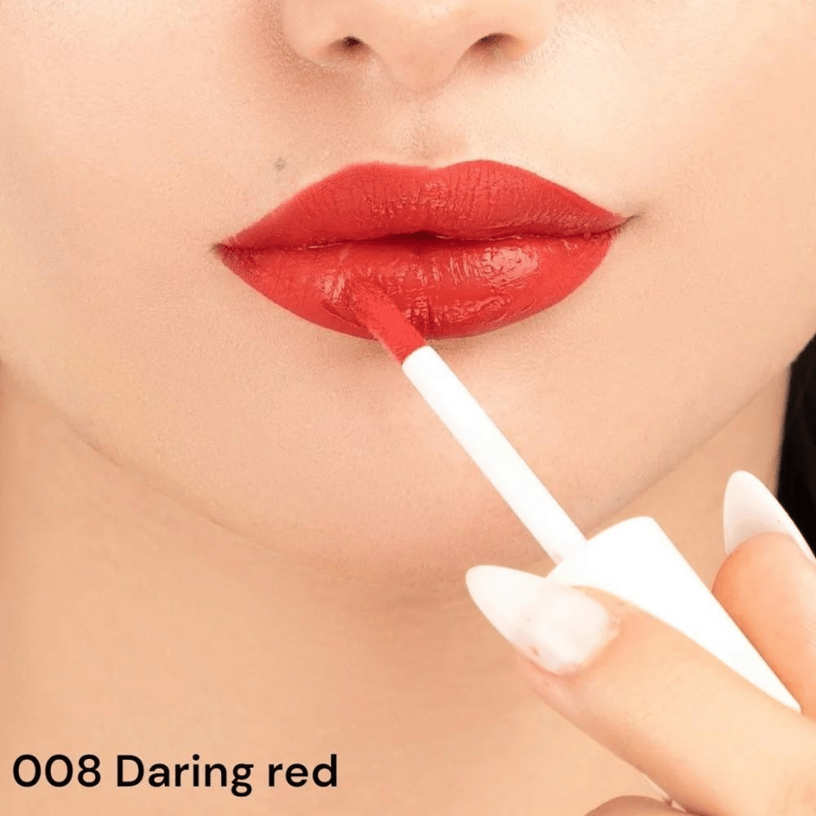 Hearts liquid matte lipstick - 008 Darling Red