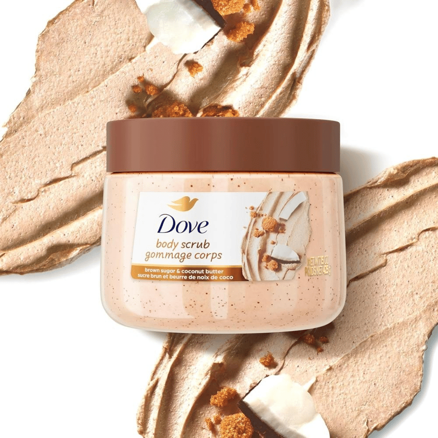 Body scrub with brown sugar and coconut from Dove - 425 grams