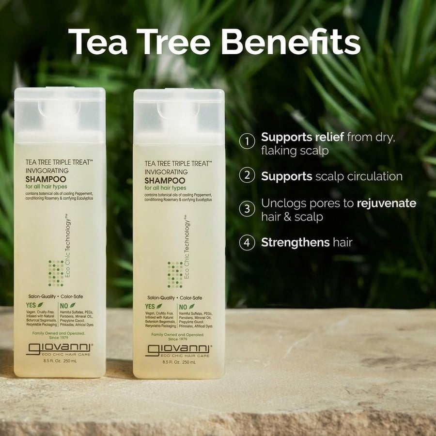 Giovanni Tea Tree Refreshing Balm, Triple Treatment, Liquid, 250 ml