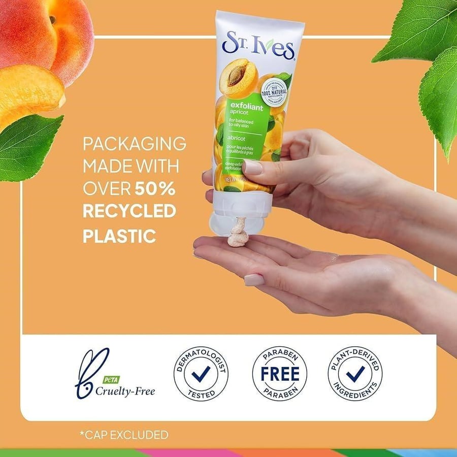 مقشر فريش سكين من سانت آيفز  بالمشمش. 170 جم. St. Ives Fresh Skin Apricot Scrub 170 g