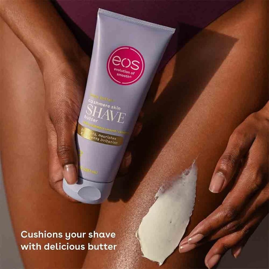 Eos Cashmere Skin Collection Shaving Butter - Cashmere Vanilla Scented, Non-Foaming Shaving Cream, 7 fl oz (207 ml).