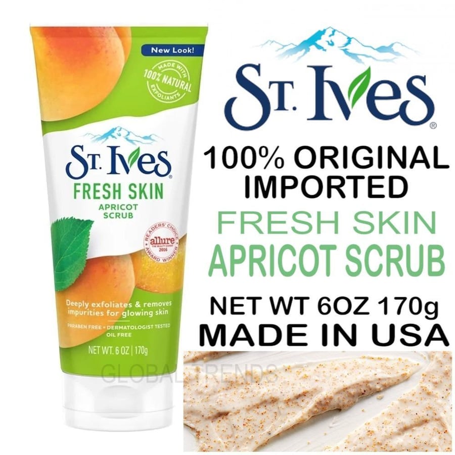مقشر فريش سكين من سانت آيفز  بالمشمش. 170 جم. St. Ives Fresh Skin Apricot Scrub 170 g