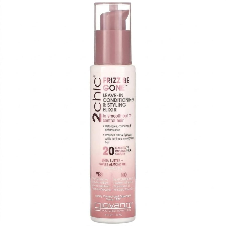 Giovanni Liquid Spray Conditioner for Curly Hair 118ml. Moisturizing hair conditioner containing shea butter and sweet almond oil. Leave-in spray conditioner safe for color-treated hair and detangles.