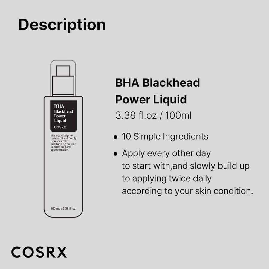 محلول تونر  BHA من COSRX للرؤوس السوداء. 100 مل.