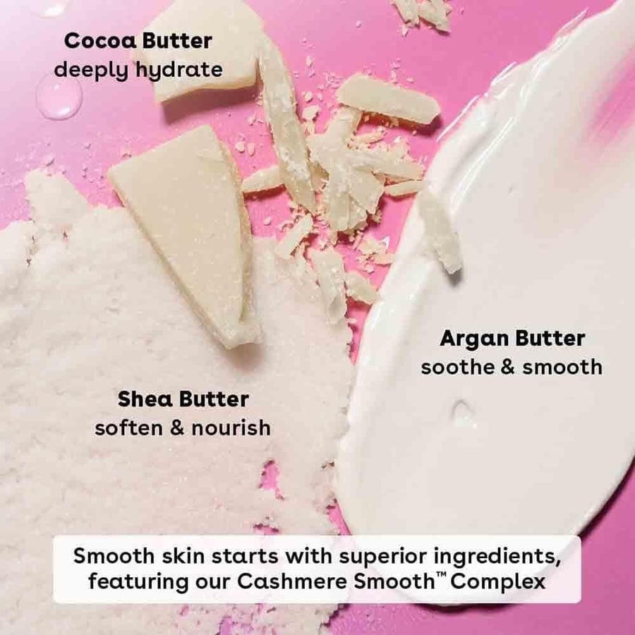 Eos Cashmere Skin Collection Shaving Butter - Cashmere Vanilla Scented, Non-Foaming Shaving Cream, 7 fl oz (207 ml).