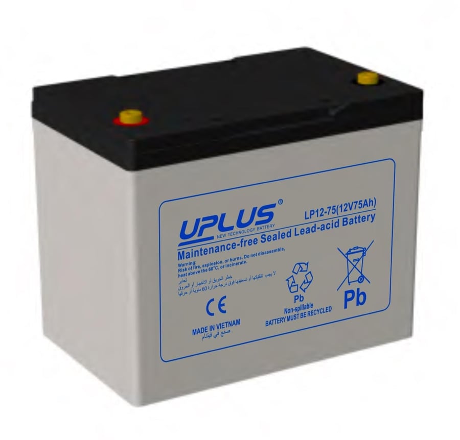 12-volt Sid Lead Battery 75 Ah Vietnamese UPLUS