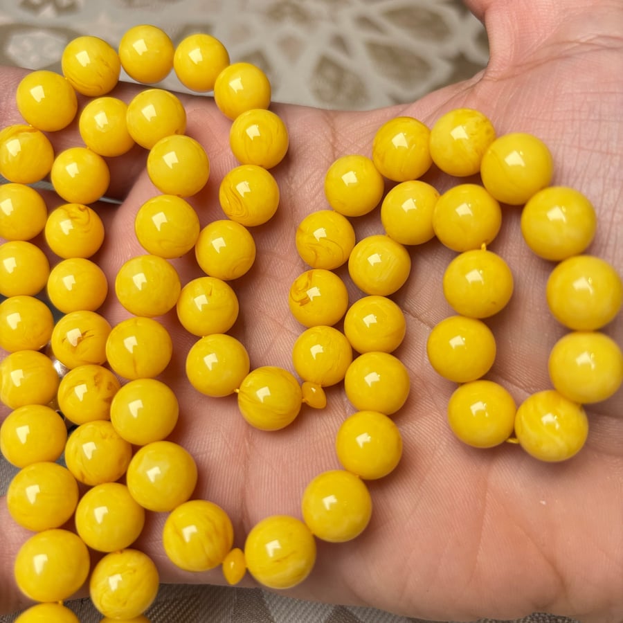 سبحة تراب كهرمان كروي