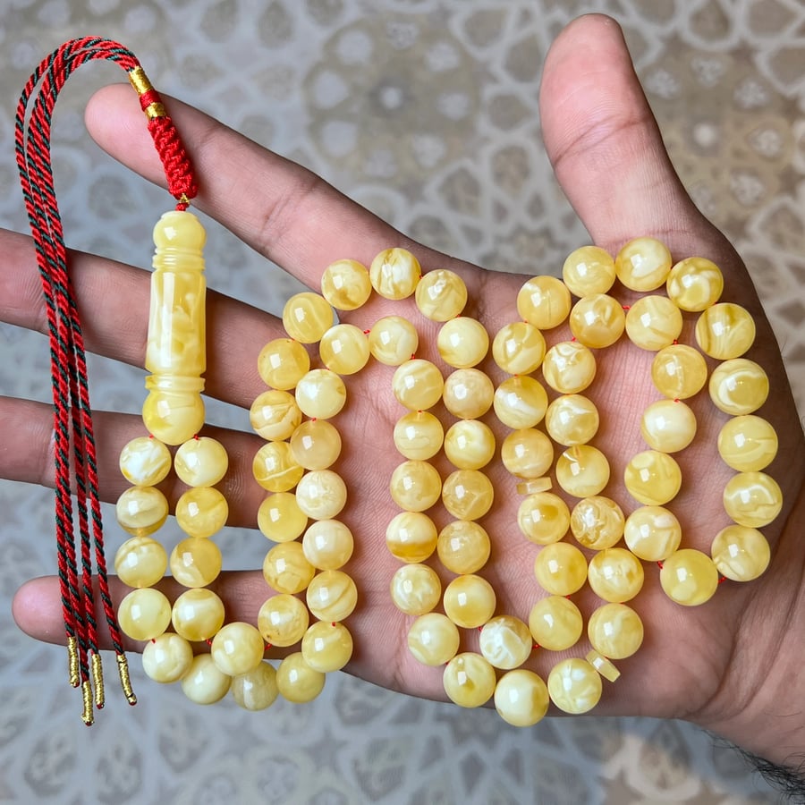 سبحة كهرمان كلنقرادي كروية