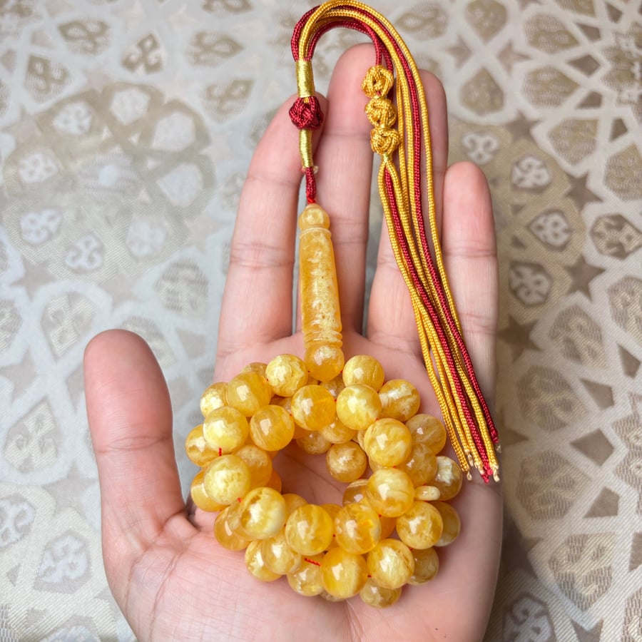 سبحة كهرمان كلنقرادي كروي