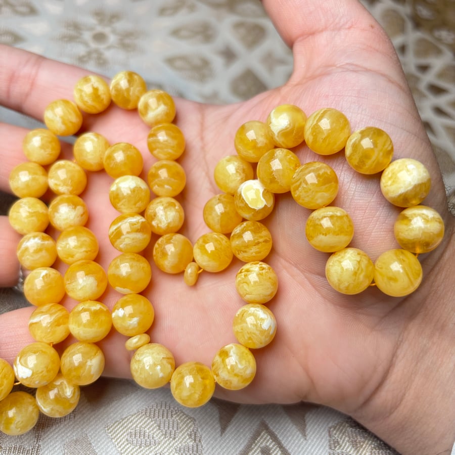 سبحة كهرمان كلنقرادي كروي