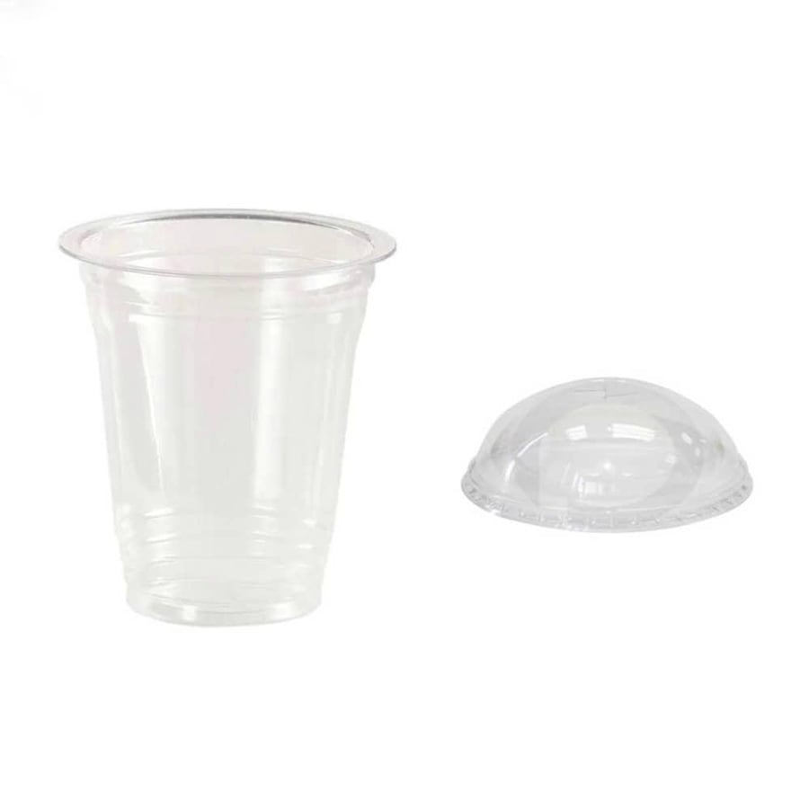 Plastic cups for juice with dome lid