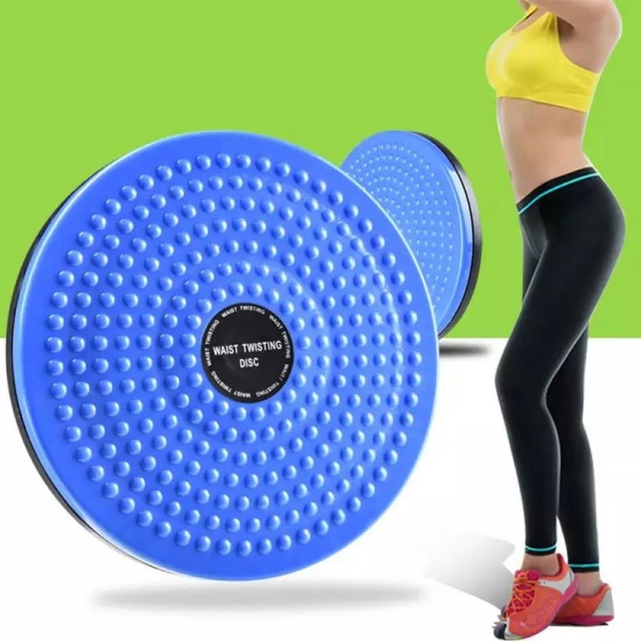 Rotating disk for waist exercises