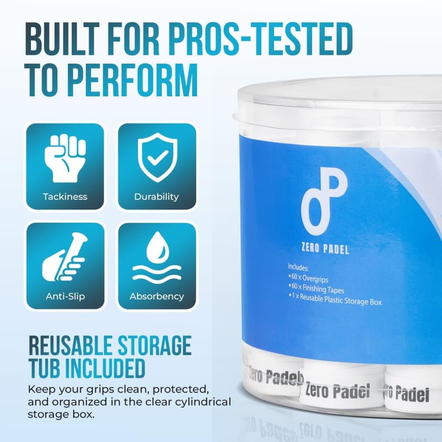 Zero Padel ProGrip (60-Pack Overgrips)
