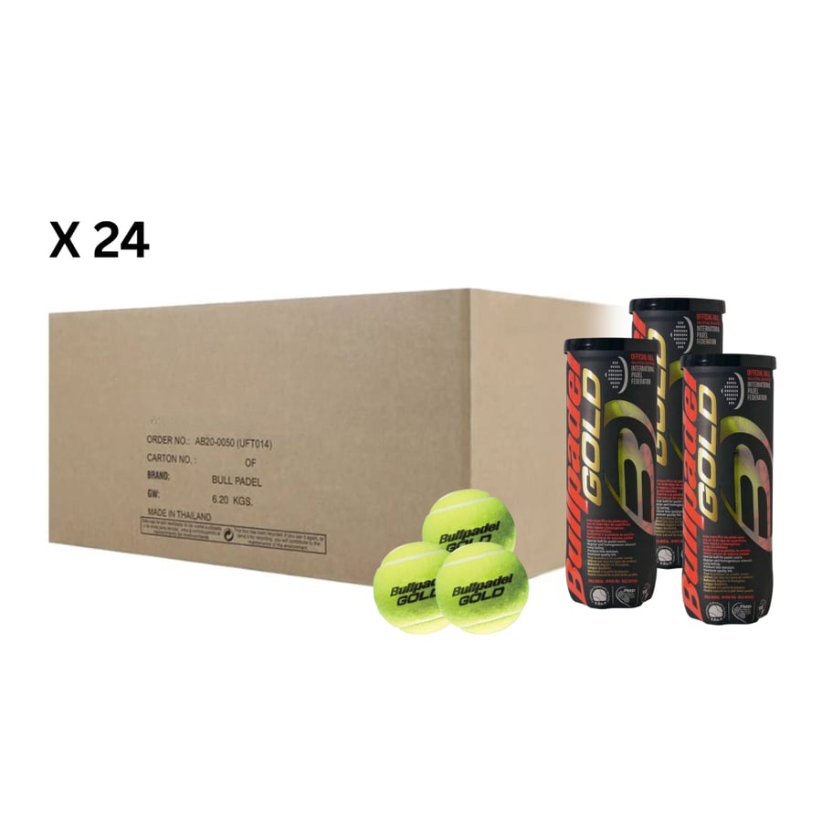 Bullpadel Gold Padel Balls Box (24 cans)
