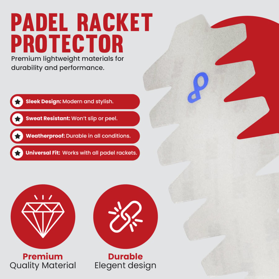 Zero Padel Racket Protector, Transparent - Large