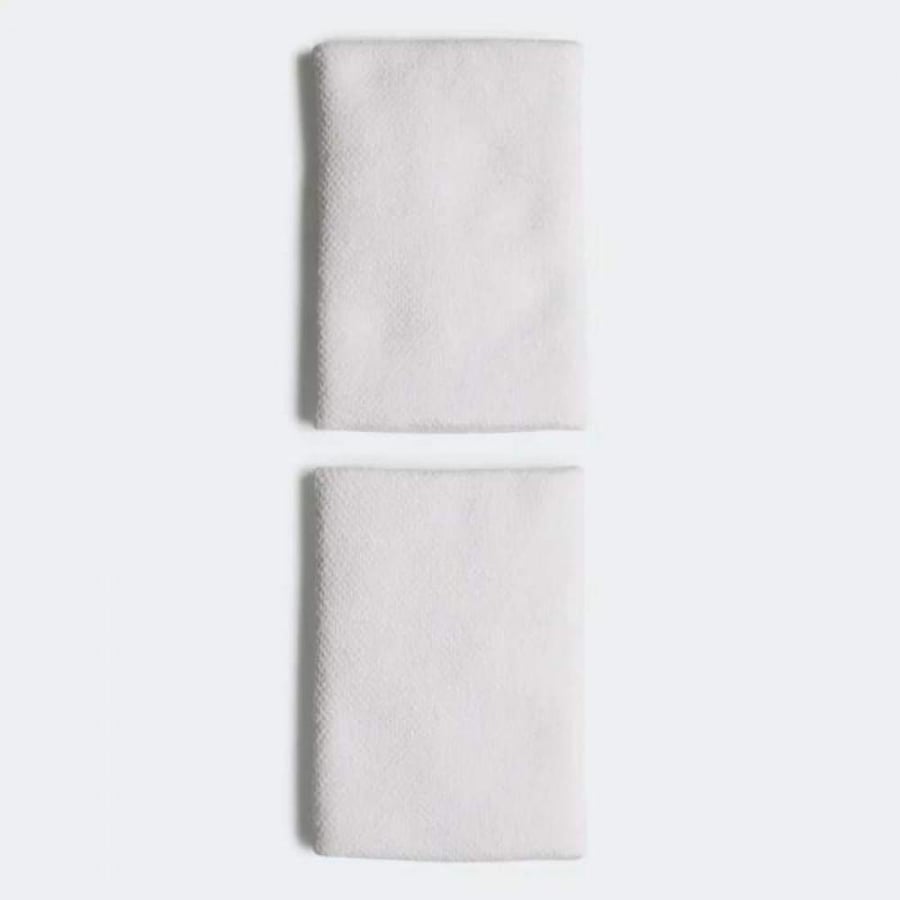 Adidas White Wristbands (Large, 2 Pack)