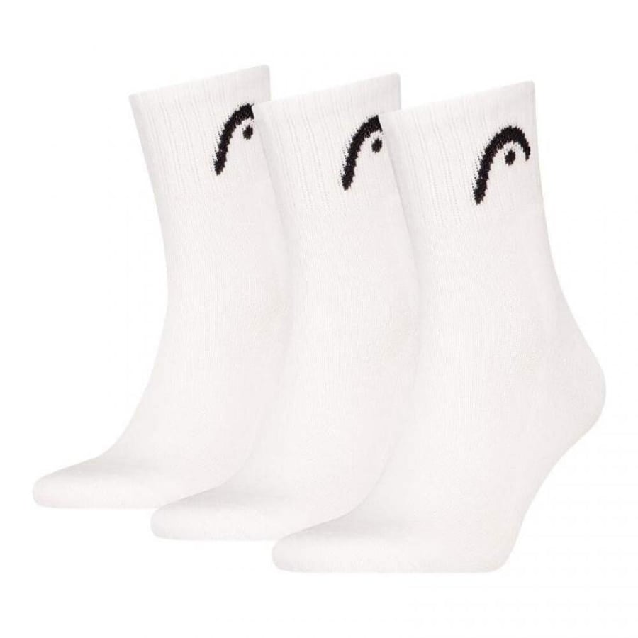 HEAD All Sports Short Crew Socks White  3 Pairs Pack