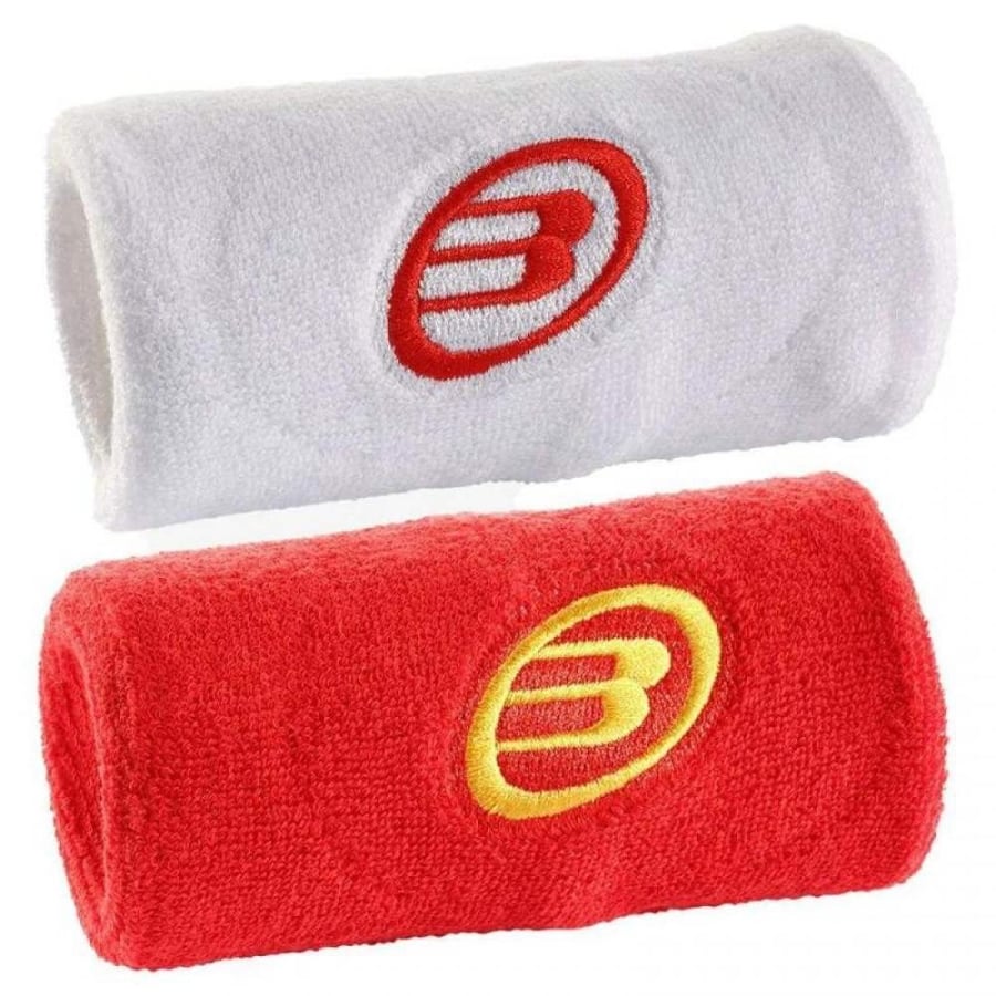 Bullpadel FEP BPMU Wristbands White/Red 2-Pack